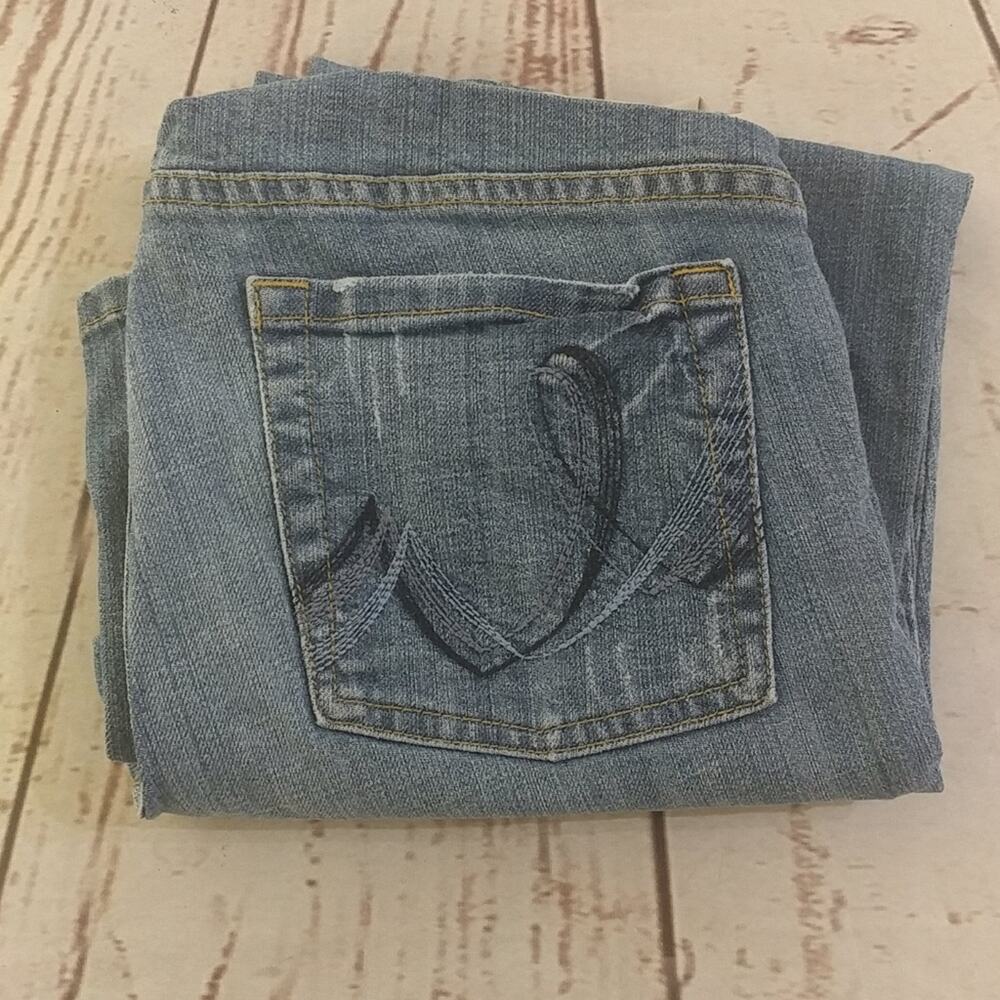 American Star Maternity Cropped Jeans Blue Size S